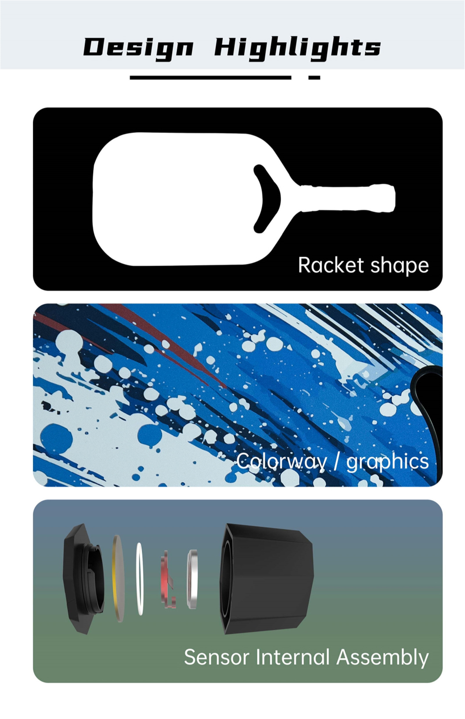 Bluetooth Smart Pickleball Paddle04
