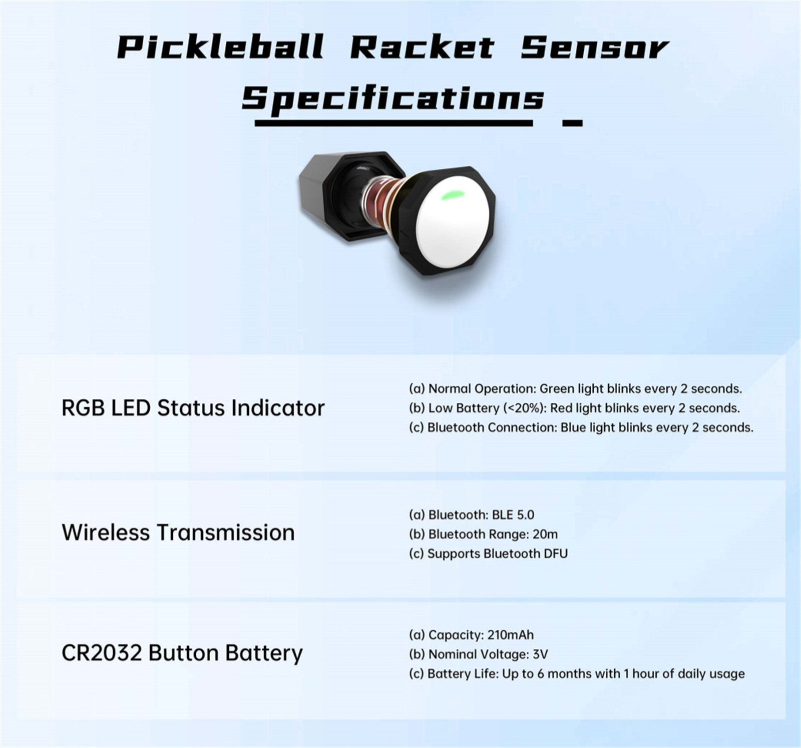 Bluetooth Smart Pickleball Paddle14